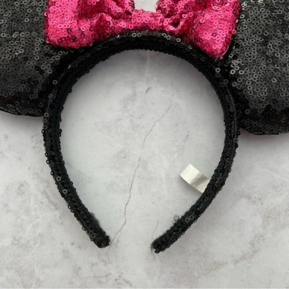 Disney Pink Minnie Ears Sequin Headband